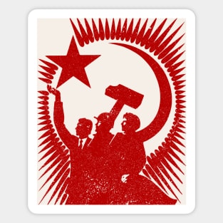 Soviet Propaganda Poster (Red) Magnet